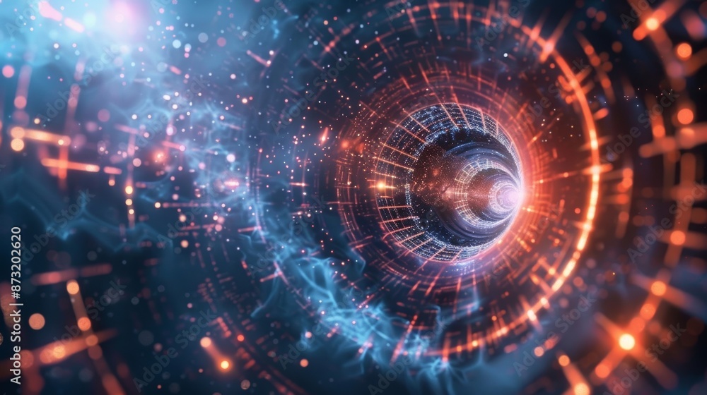 Poster an abstract image combining elements of science and nature representing the fundamental role of the 