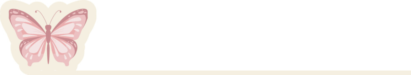 Butterfly Point List Cute Infographic for Notes Presentation