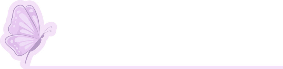 Butterfly Point List Cute Infographic for Notes Presentation