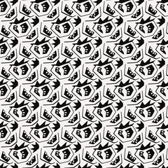 Black and white seamless pattern with tomato slices. Floral design. Tomato slices. Vegetable stylization. Simplification of form. Vector