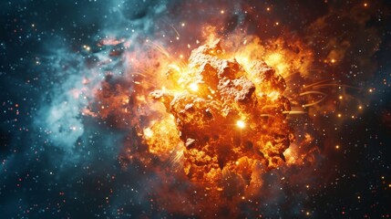 A brilliant supernova explosion represents the potential power and energy of undiscovered particles from beyond the Standard Model.