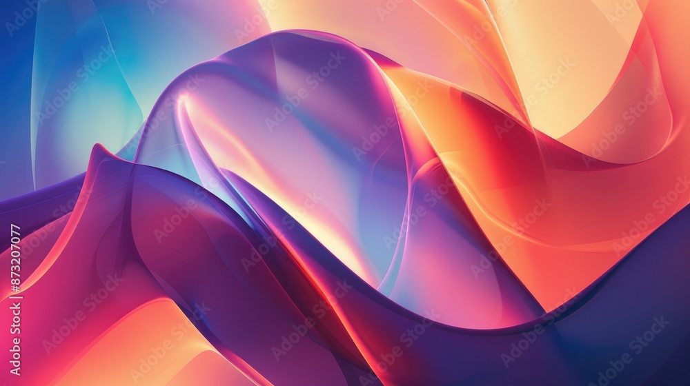 Poster an abstract background with smooth, gradient transitions and minimalistic shapes.