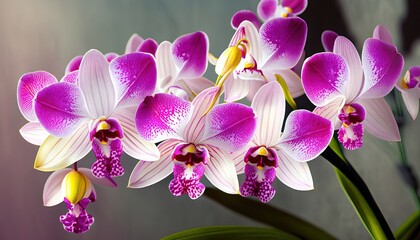 white purple orchid flower