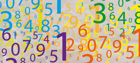 Creative and modern background with numbers.