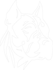 Dogo Argentino outline