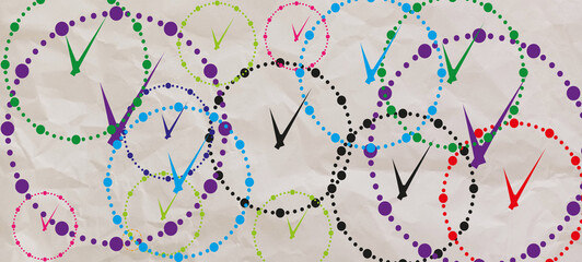 Digital clock number set. Electronic figures. Vector illustration.