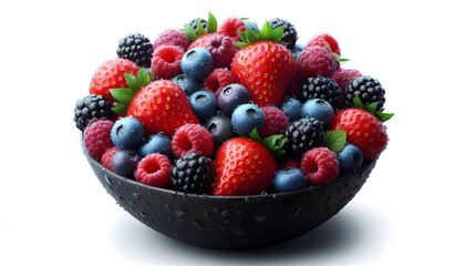 strawberries and blueberries