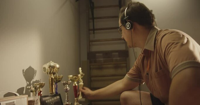 Nostalgic Athlete Relives Past Glory in Vintage Gym