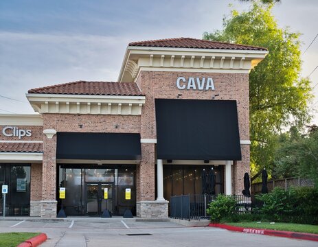 Cava Mediterranean restaurant exterior business Houston TX USA 06-30-2024.