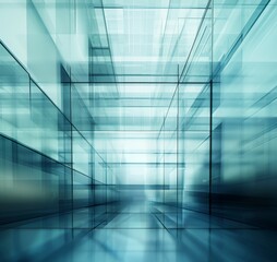 Sky Blue Hue Minimalistic Glass Architecture in a Modern Atmosphere, future smart office, business concept, Graphic Resources, Wallpapers, Brochure, Websites, banner design, Advertising, background