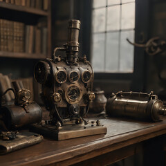 a machine that is sitting on a table in a room