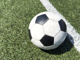 Football with the ground line