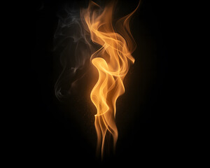 Intense Flame Rising from a Dark Surface A Symbol of Passion and Energy