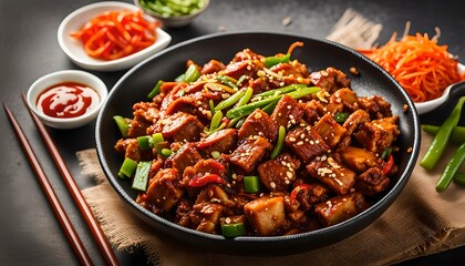 Korean spicy stir fried pork
