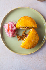 Picture of Peruvian Stuffed Potato (Traditional Peruvian Dish).