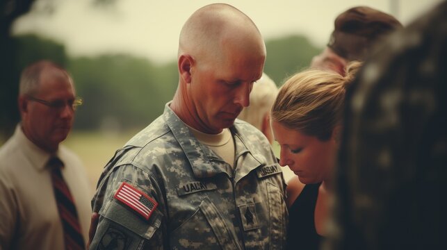 Emotional farewell  military personnel bid adieu as crowd grieves at military station