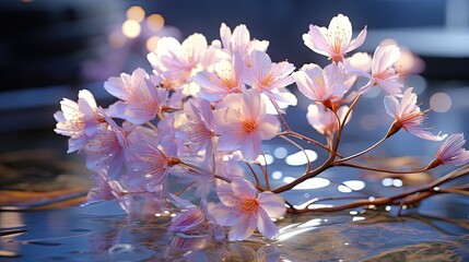 pink flowers in the front of house hd 8k wallpaper photographic image 