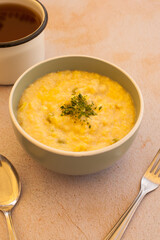 Photograph of healthy food made with quinoa.