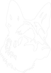 German Shepherd outline