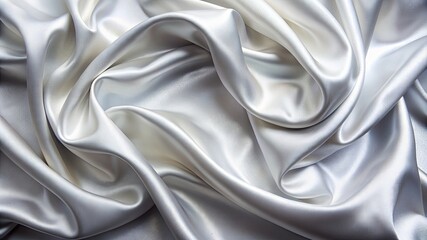 Fototapeta premium White gray satin texture that is white silver fabric silk background with beautiful soft blur pattern natural.