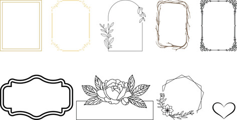 Decorative frames collection set