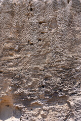 Natural cream color sandstone with cracks