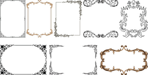 Decorative frames collection set