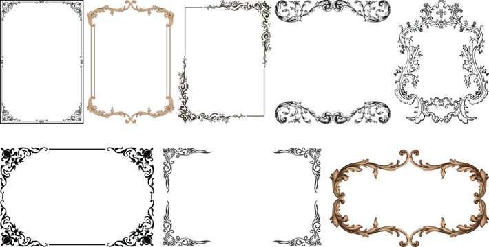 Decorative frames collection set