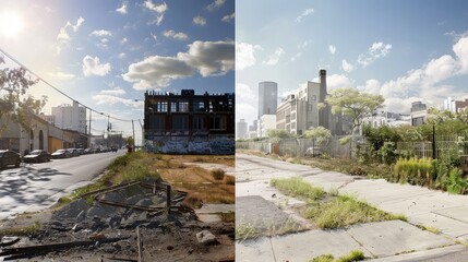 Fototapeta premium Abandoned City Street