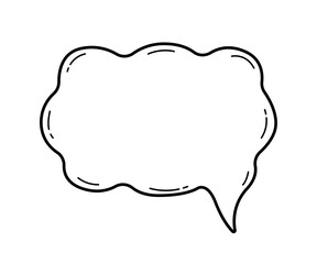 Speech bubbles doodle icon. Vector illustration for conceptual design.