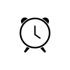Alarm clock icon for apps and web sites, eps vector illustration, isolated on white
