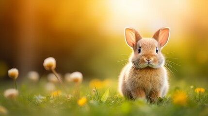 cute animal pet rabbit or bunny smiling and laughing isolated with copy space for easter background, rabbit, animal, pet, cute, fur, ear, mammal, background, celebration, generate by AI