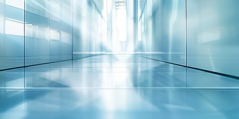 Sky Blue Hue Minimalistic Glass block space in a Modern Atmosphere, future smart office, business concept, Graphic Resources, Wallpapers, Brochure, Websites, banner design, Advertising, background