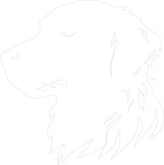 Obraz premium Curly-Coated Retriever outline