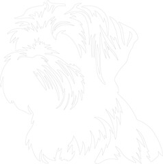 Fototapeta premium Dandie Dinmont Terrier outline