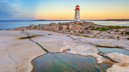 Peggy's Cove Lighthouse at Dawn
