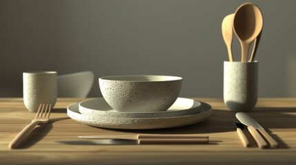 easy tableware,knife,cup,more detial --ar 16:9 Job ID: 16d813df-762f-4747-a6f5-b154abb094d8