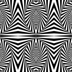 Op art seamless pattern vector design template with black white diagonal inclined lines. Stylish geometric print with striped linear texture for textile, fabric, wrapping paper, wallpaper.
