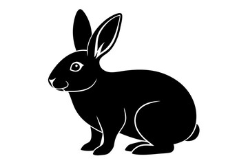 rabbit silhouette vector illustration
