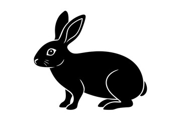 rabbit silhouette vector illustration