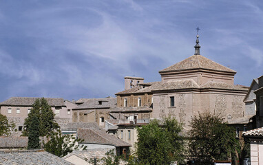 Panoramic view of the beautiful city of Toledo in Spain, where you can see its historic and important monuments