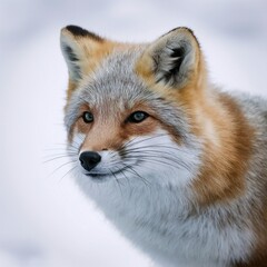 Obraz premium snow fox face