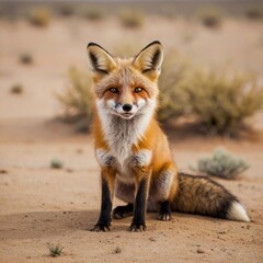 Obraz premium orange desert fox