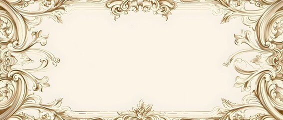 Ornate Victorian Border With Decorative Filigree and Intricate Architectural Elements for Customizable Designs and Backgrounds