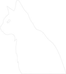 Brazilian Shorthair Cat outline