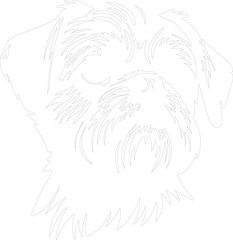 Obraz premium Brussels Griffon outline