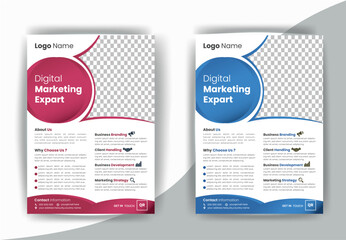 Business brochure flyer design a4 template. vector 