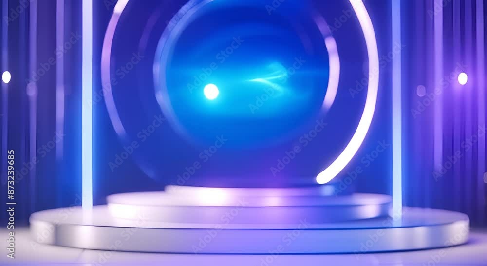 Aufkleber elegant podium background light tech future platform product presentation concept seamless looping o