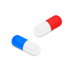 pill capsules isolated on white