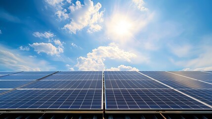 Solar panels generate clean energy from the sun.